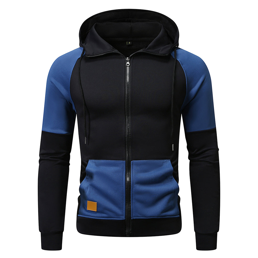Herren sportig hoodie med unik färgblock-design Mirla-Eva Jonsson