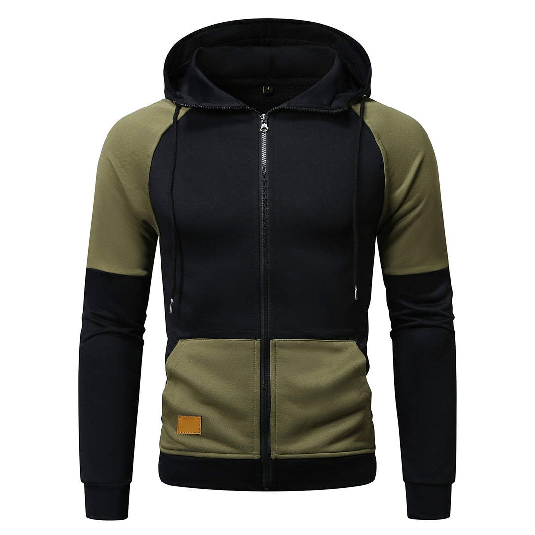 Herren sportig hoodie med unik färgblock-design Mirla-Eva Jonsson
