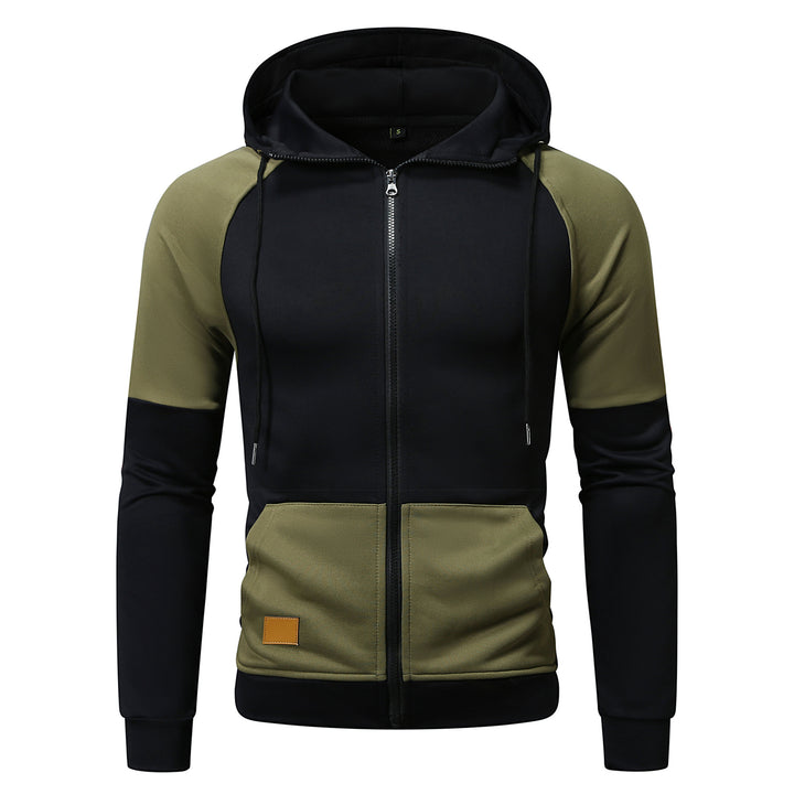 Herren sportig hoodie med unik färgblock-design Mirla-Eva Jonsson
