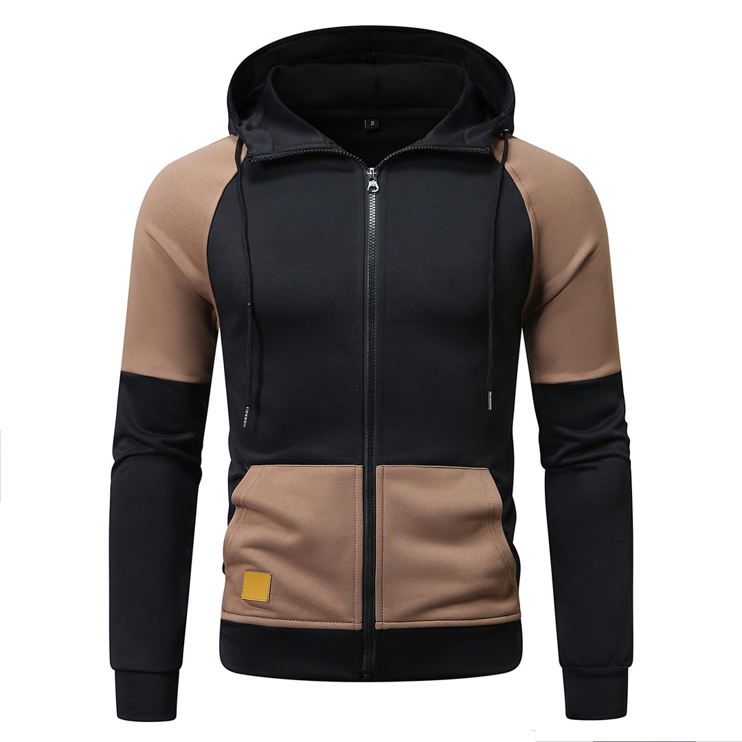 Herren sportig hoodie med unik färgblock-design Mirla-Eva Jonsson