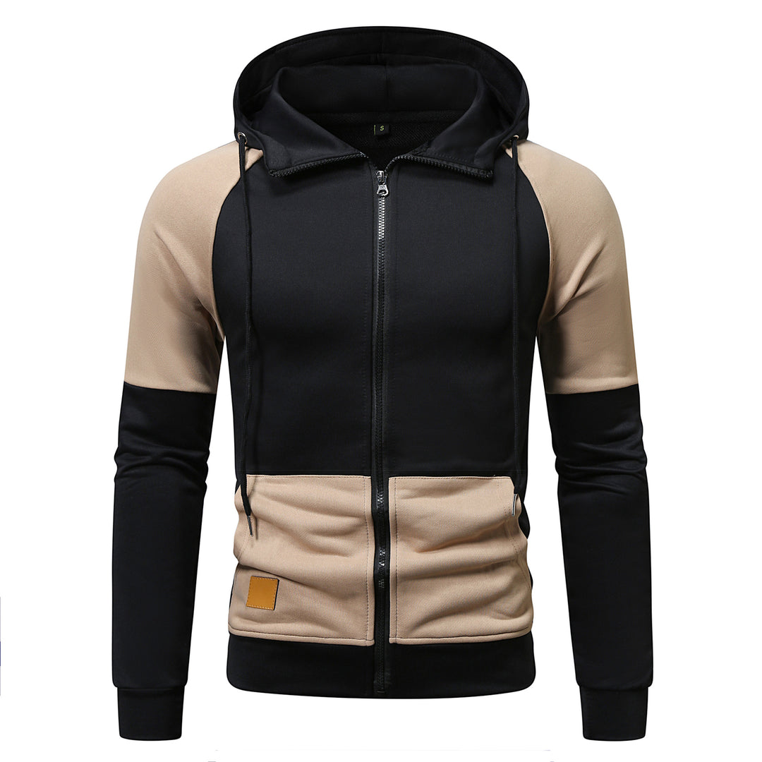 Herren sportig hoodie med unik färgblock-design Mirla-Eva Jonsson