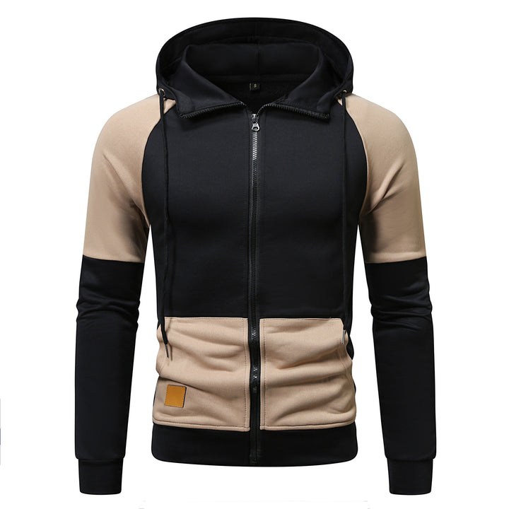 Herren sportig hoodie med unik färgblock-design Mirla-Eva Jonsson
