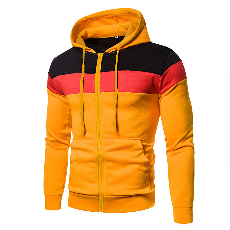 Herren sportig hoodiejacka med färgblockdesign Mirla-Eva Jonsson