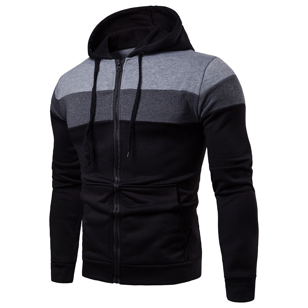 Herren sportig hoodiejacka med färgblockdesign Mirla-Eva Jonsson