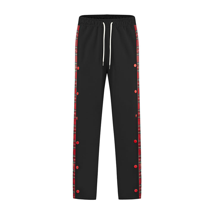 Herren sportig joggingsbyxor med tryckknapp-design och elastisk midja Eva Jonsson-Eva Jonsson
