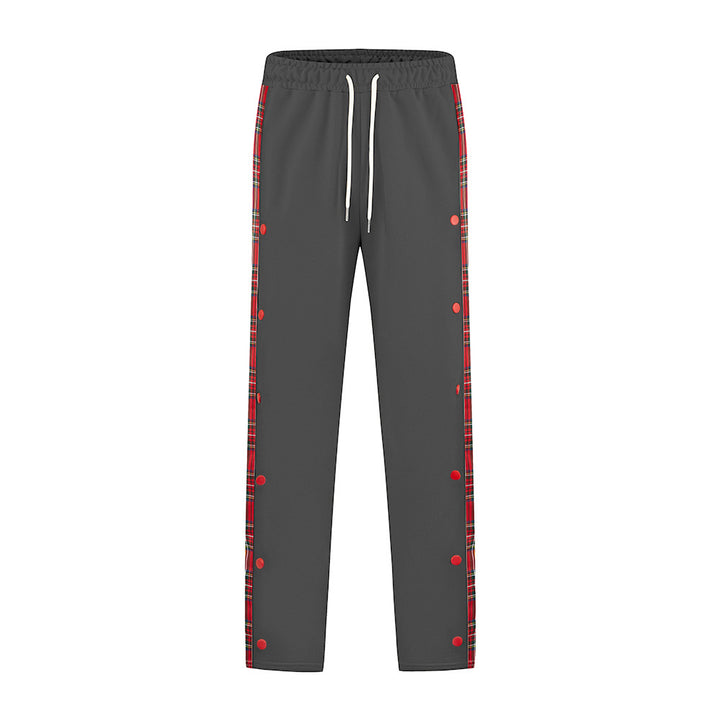 Herren sportig joggingsbyxor med tryckknapp-design och elastisk midja Mirla-Eva Jonsson
