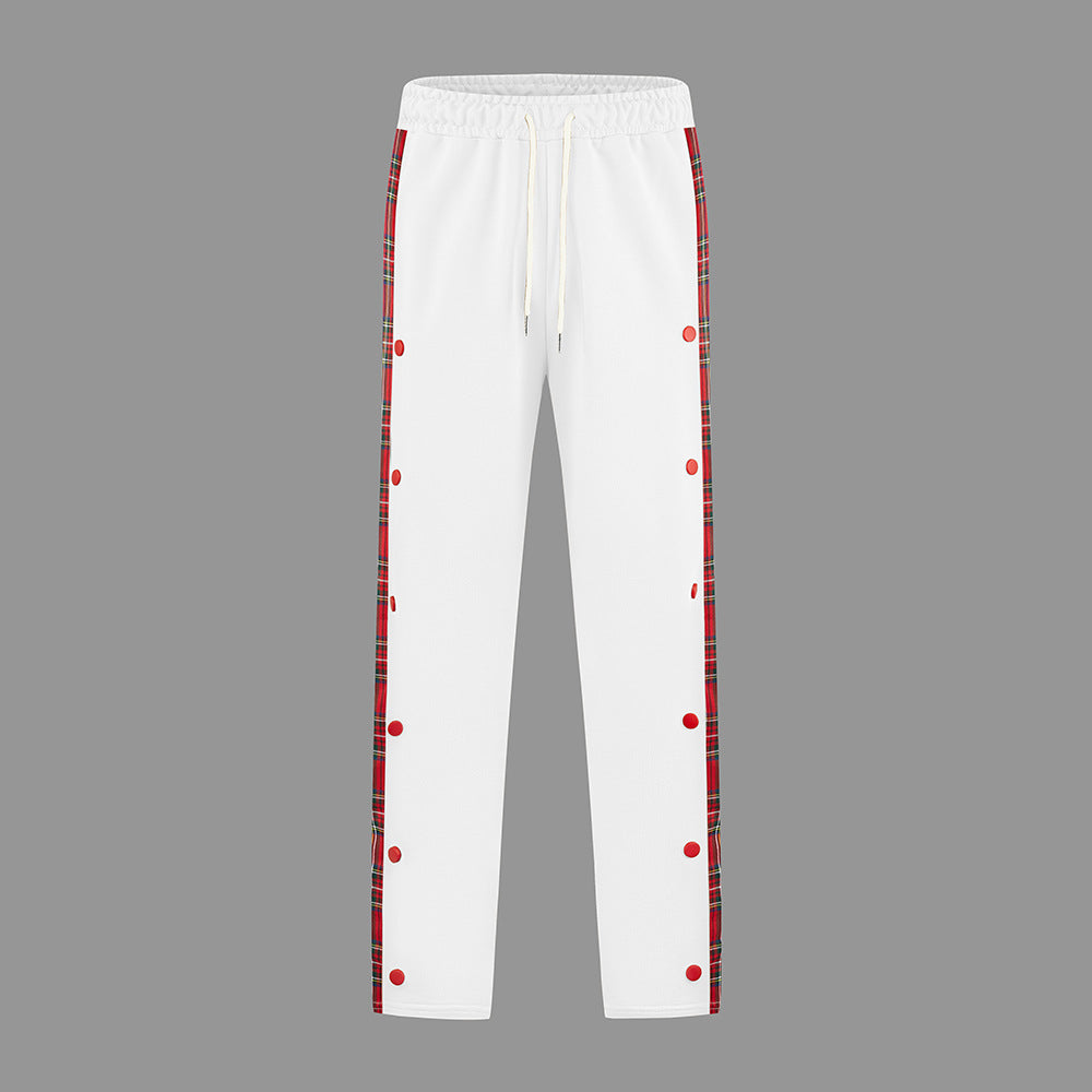 Herren sportig joggingsbyxor med tryckknapp-design och elastisk midja Mirla-Eva Jonsson