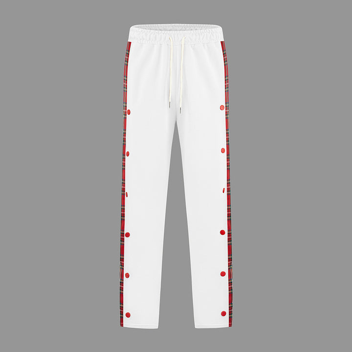 Herren sportig joggingsbyxor med tryckknapp-design och elastisk midja Mirla-Eva Jonsson