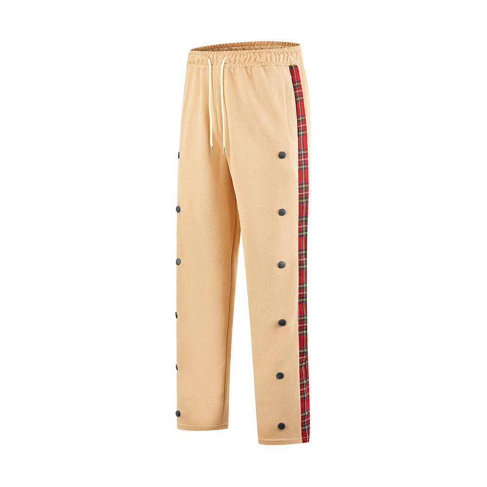 Herren sportig joggingsbyxor med tryckknapp-design och elastisk midja Mirla-Eva Jonsson