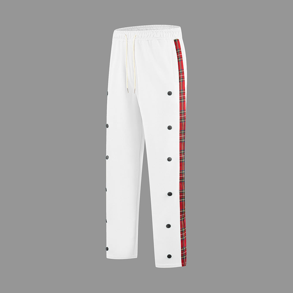 Herren sportig joggingsbyxor med tryckknapp-design och elastisk midja Mirla-Eva Jonsson