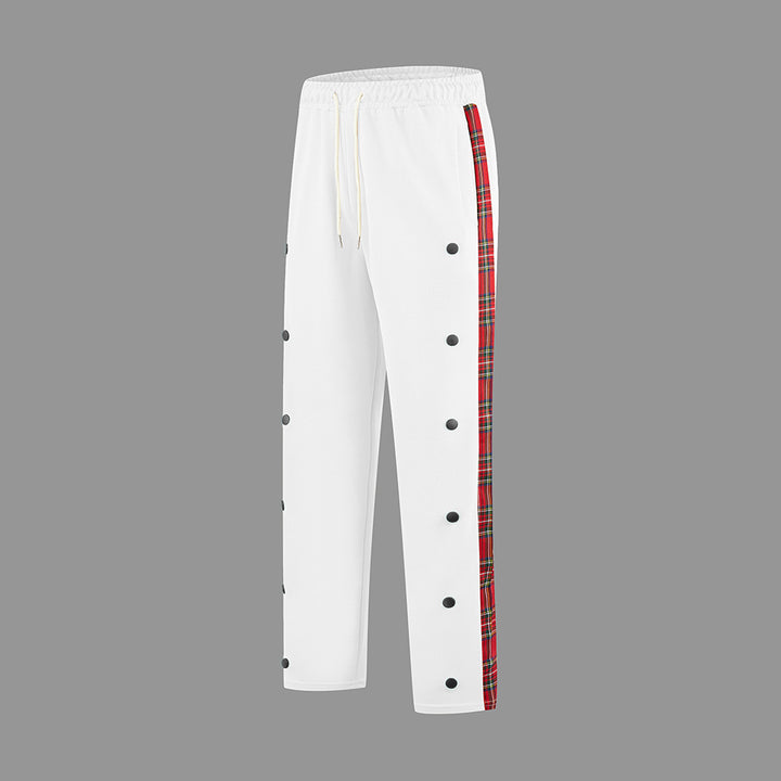 Herren sportig joggingsbyxor med tryckknapp-design och elastisk midja Mirla-Eva Jonsson