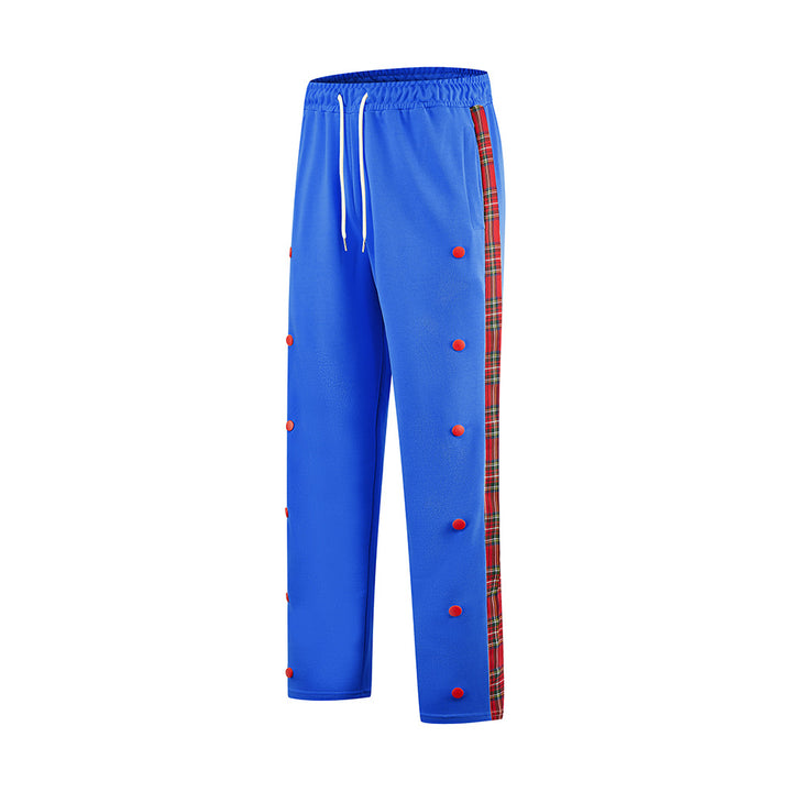 Herren sportig joggingsbyxor med tryckknapp-design och elastisk midja Mirla-Eva Jonsson