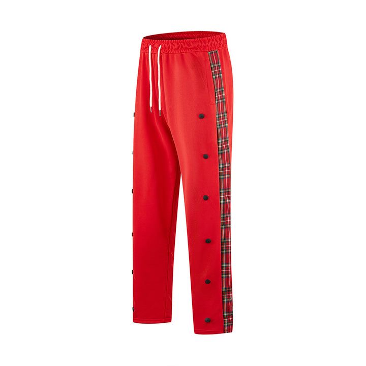 Herren sportig joggingsbyxor med tryckknapp-design och elastisk midja Mirla-Eva Jonsson