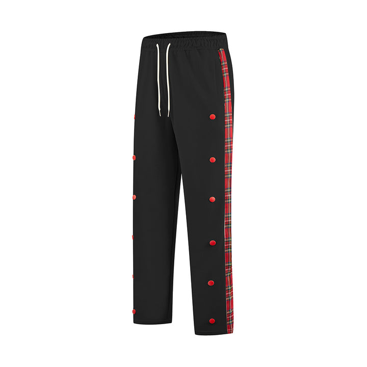 Herren sportig joggingsbyxor med tryckknapp-design och elastisk midja Mirla-Eva Jonsson