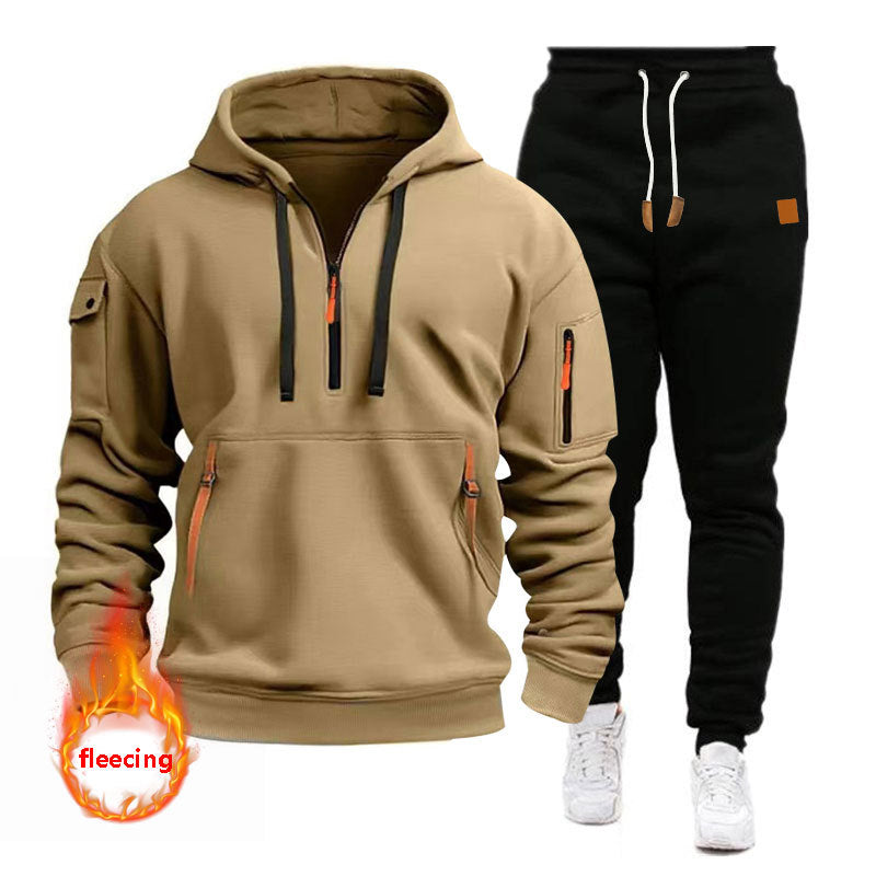 Herren sportigt hoodie-set med funktionella fickor och andningsbara egenskaper Eva Jonsson-Eva Jonsson
