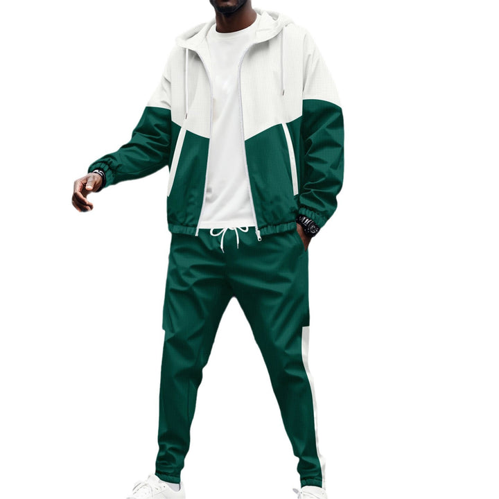 Herren sportkostym med modern färgblockdesign och andningsbara material Eva Jonsson-Eva Jonsson