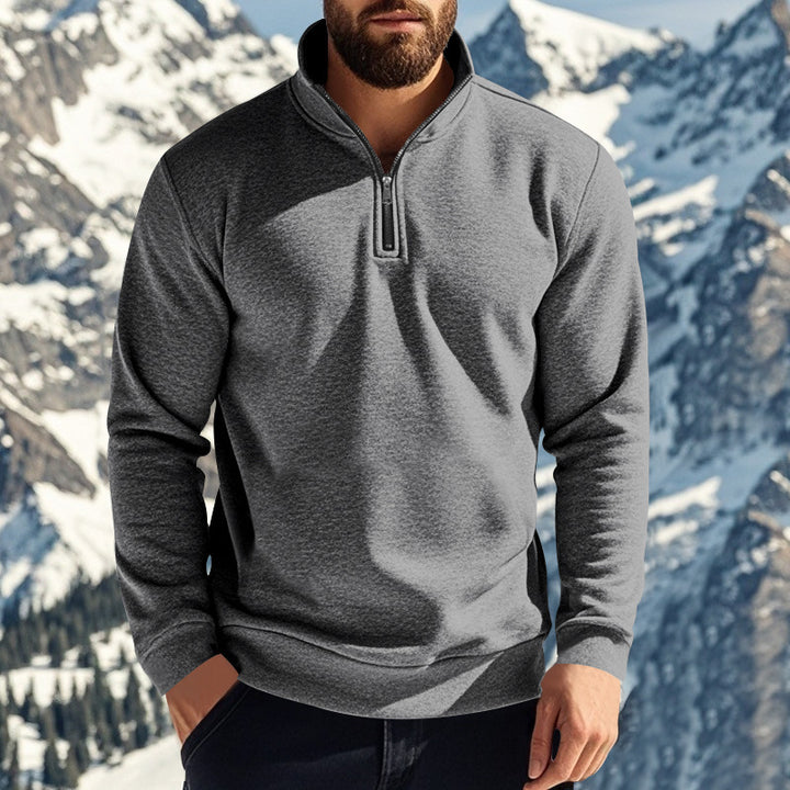 Herren ståkrage pullover med halv dragkedja Mirla-Eva Jonsson