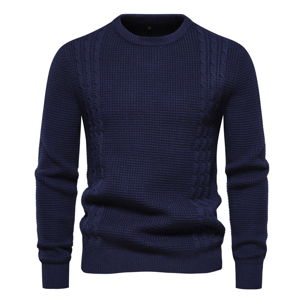 Herren stickad tröja med modern strukturell design Eva Jonsson-Eva Jonsson
