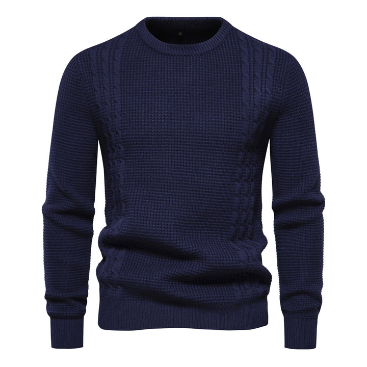 Herren stickad tröja med modern strukturell design Eva Jonsson-Eva Jonsson