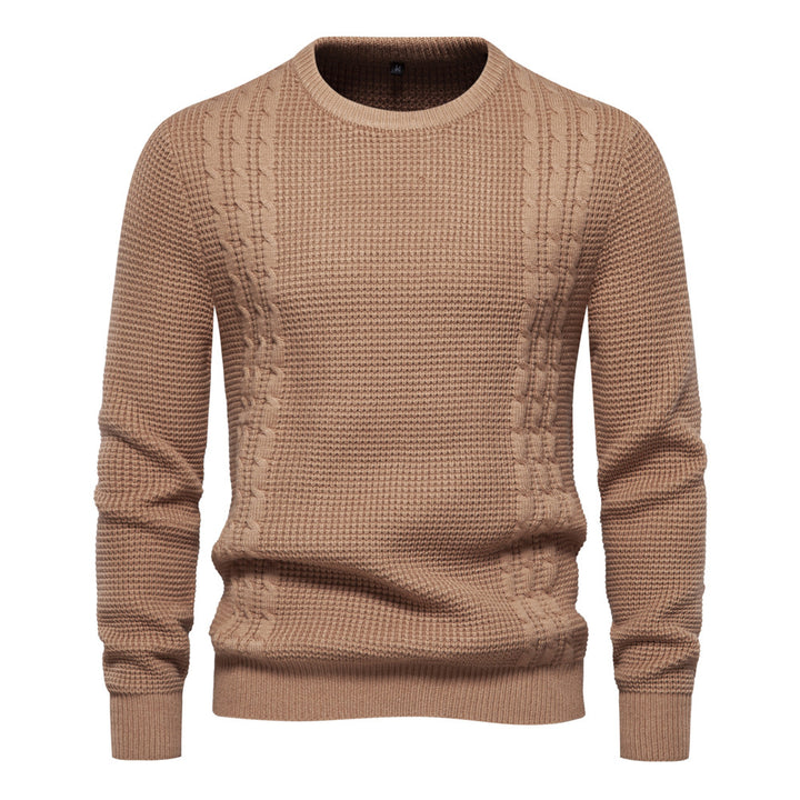 Herren stickad tröja med modern strukturell design Eva Jonsson-Eva Jonsson