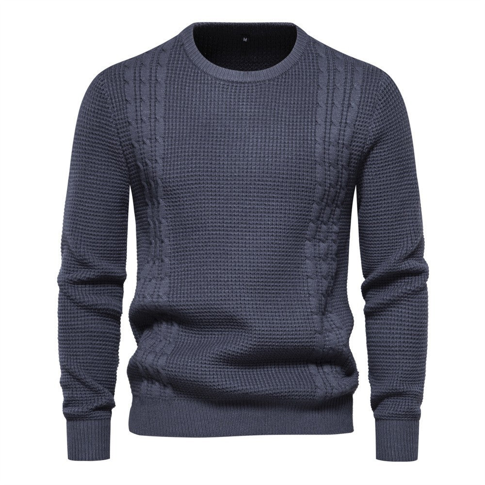 Herren stickad tröja med modern strukturell design Mirla-Eva Jonsson