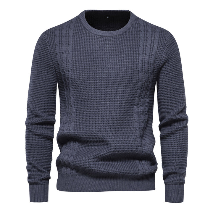 Herren stickad tröja med modern strukturell design Mirla-Eva Jonsson