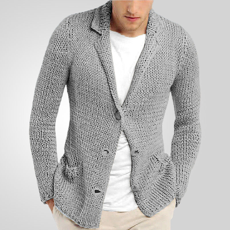 Herren stickblazer med naturlig, rustik design och praktiska fickor Mirla-Eva Jonsson