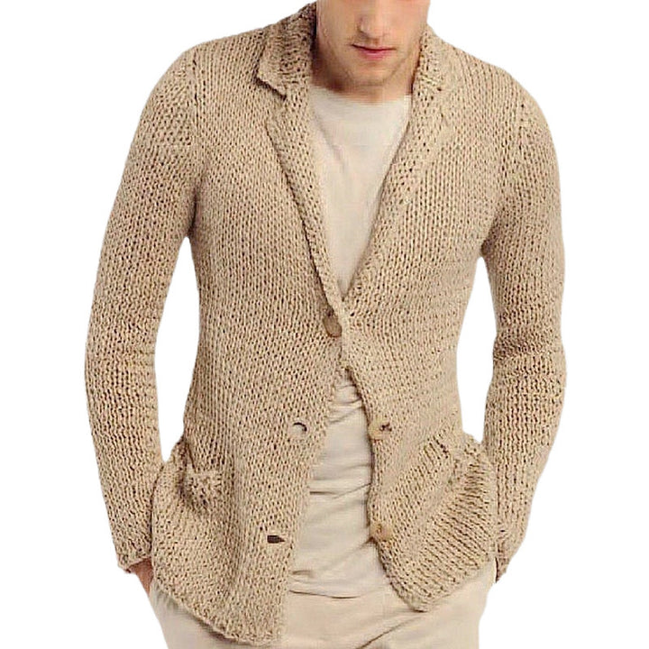 Herren stickblazer med naturlig, rustik design och praktiska fickor Mirla-Eva Jonsson