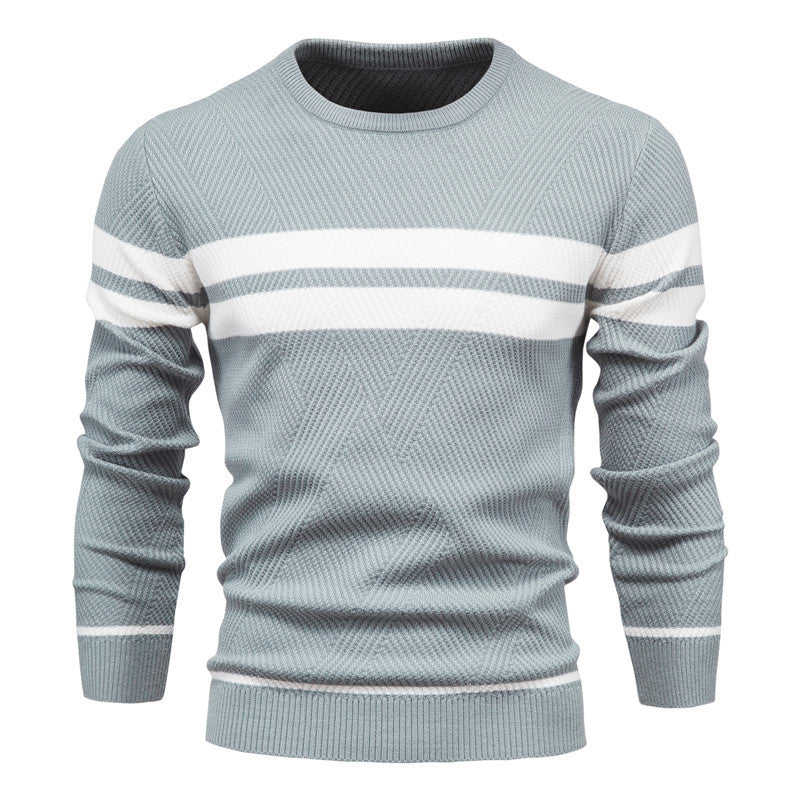Herren strukturerad sweatshirt med moderna ränder Eva Jonsson-Eva Jonsson