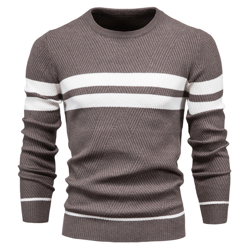 Herren strukturerad sweatshirt med moderna ränder Mirla-Eva Jonsson