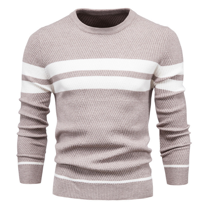 Herren strukturerad sweatshirt med moderna ränder Mirla-Eva Jonsson