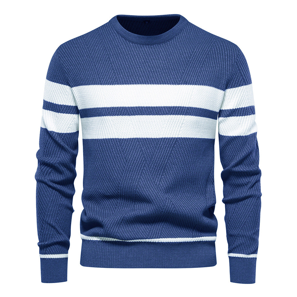 Herren strukturerad sweatshirt med moderna ränder Mirla-Eva Jonsson