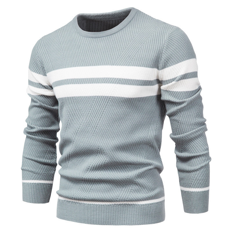 Herren strukturerad sweatshirt med moderna ränder Mirla-Eva Jonsson