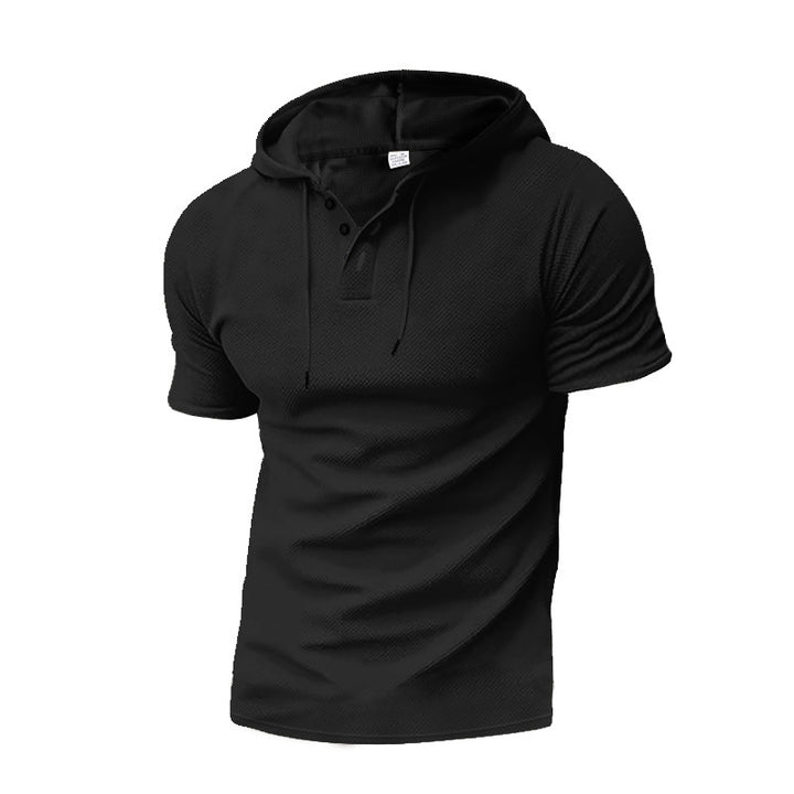 Herren sweatshirt med huva och kontrastknappar Eva Jonsson-Eva Jonsson