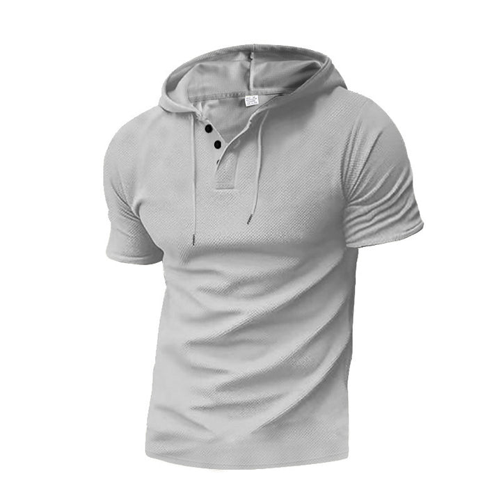 Herren sweatshirt med huva och kontrastknappar Eva Jonsson-Eva Jonsson