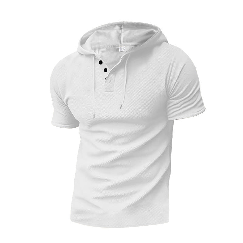 Herren sweatshirt med huva och kontrastknappar Mirla-Eva Jonsson