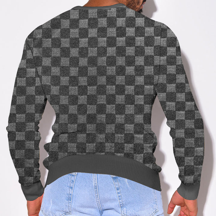 Herren sweatshirt med modern strukturerad design Mirla-Eva Jonsson