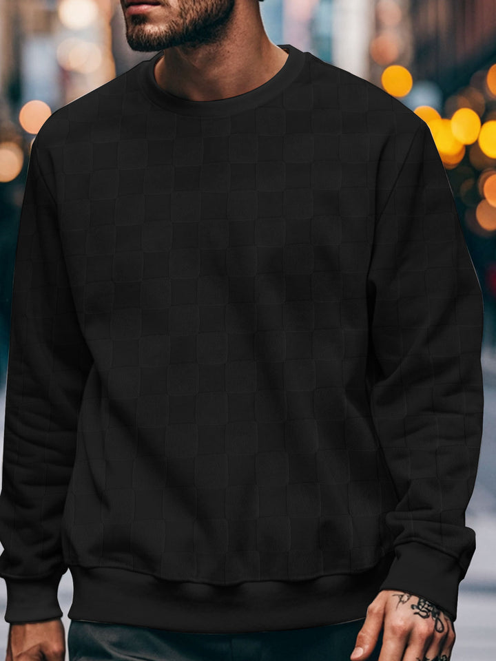 Herren sweatshirt med modern strukturerad design Mirla-Eva Jonsson