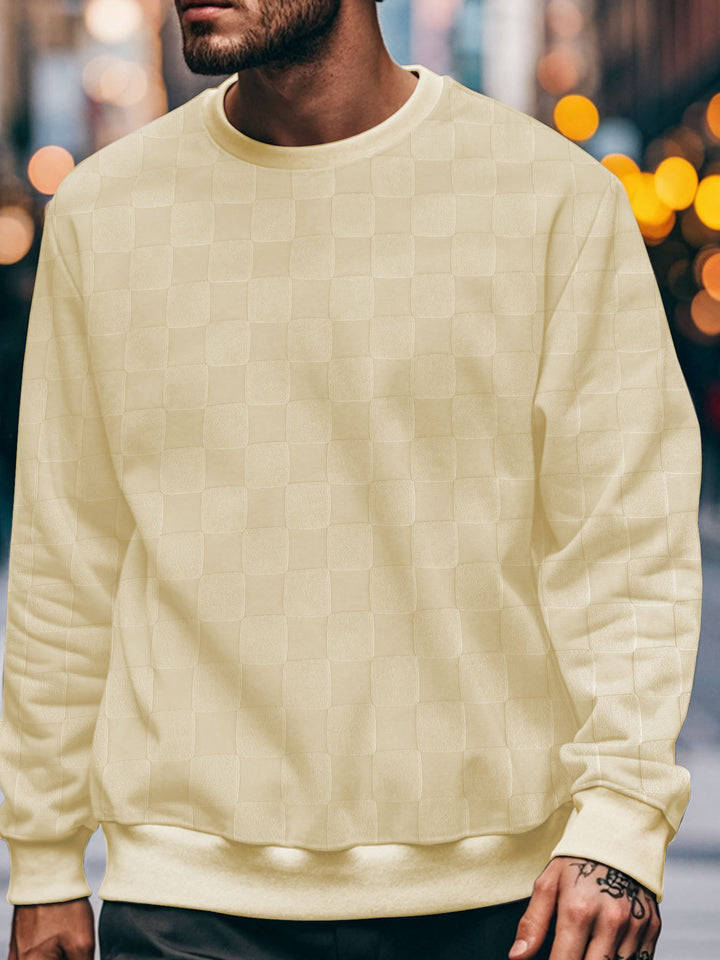 Herren sweatshirt med modern strukturerad design Mirla-Eva Jonsson