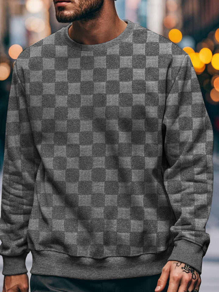 Herren sweatshirt med modern strukturerad design Mirla-Eva Jonsson