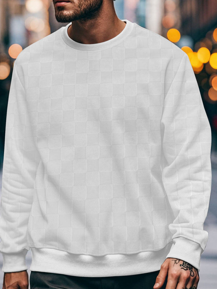 Herren sweatshirt med modern strukturerad design Mirla-Eva Jonsson