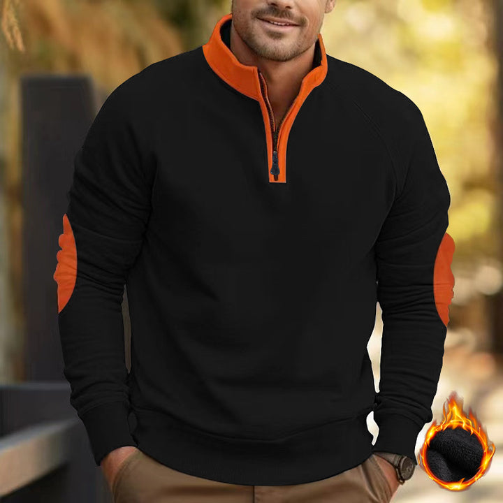 Herren sweatshirt med strukturerad dragkedja Mirla-Eva Jonsson