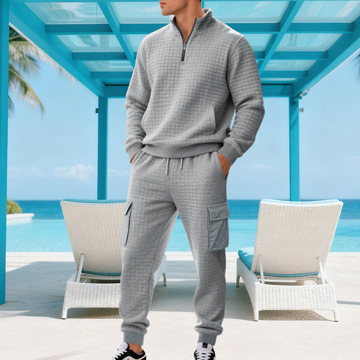 Herren sweatshirt och joggingbyxor set med dragkedja och praktiska fickor Eva Jonsson-Eva Jonsson