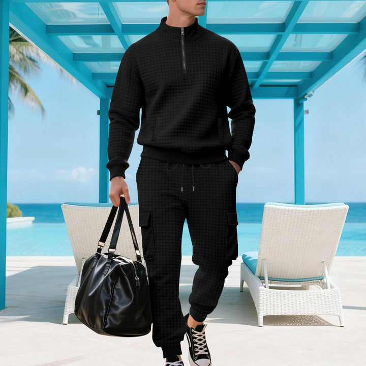Herren sweatshirt och joggingbyxor set med dragkedja och praktiska fickor Eva Jonsson-Eva Jonsson