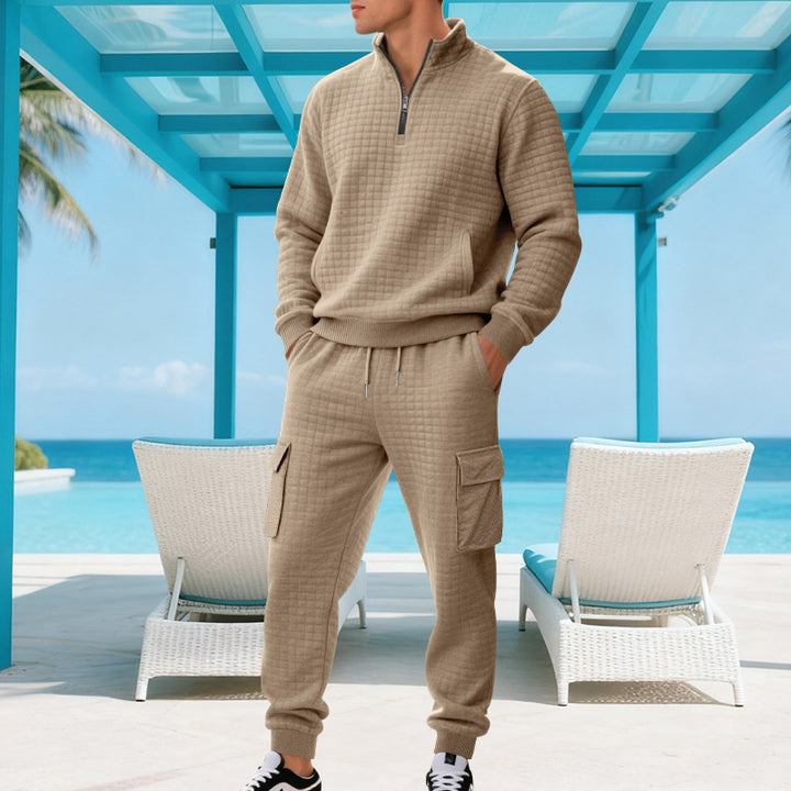 Herren sweatshirt och joggingbyxor set med dragkedja och praktiska fickor Eva Jonsson-Eva Jonsson