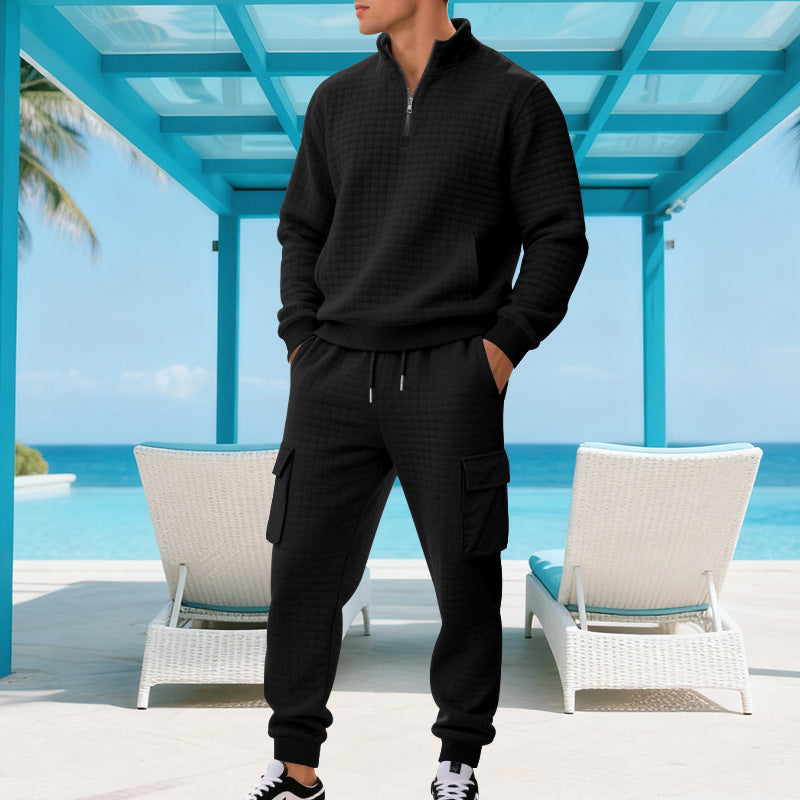 Herren sweatshirt och joggingbyxor set med dragkedja och praktiska fickor Eva Jonsson-Eva Jonsson