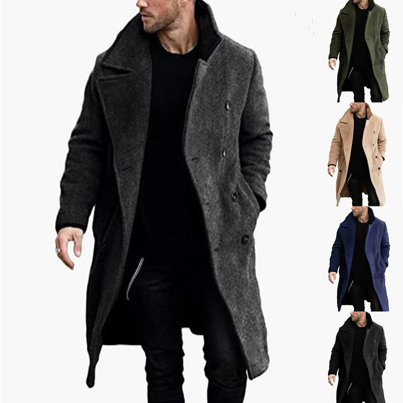 Herren ullkappa i modern dubbelknäppningslook Eva Jonsson-Eva Jonsson