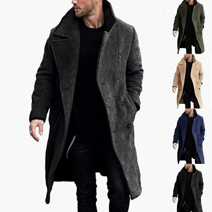 Herren ullkappa i modern dubbelknäppningslook Eva Jonsson-Eva Jonsson