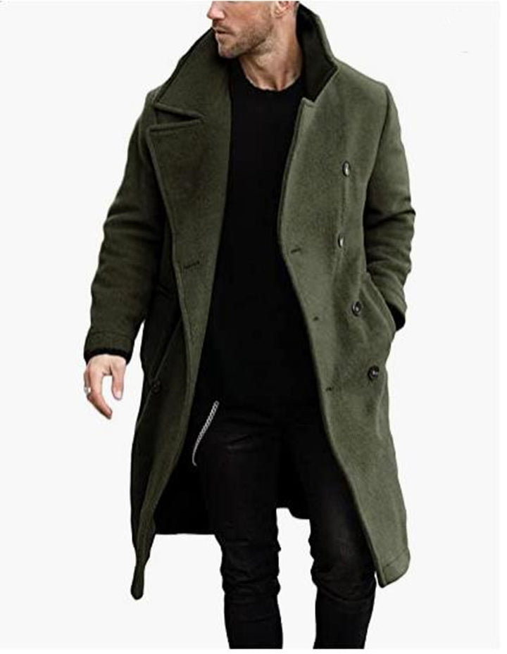 Herren ullkappa i modern dubbelknäppningslook Mirla-Eva Jonsson