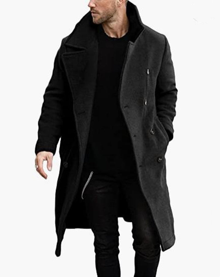 Herren ullkappa i modern dubbelknäppningslook Mirla-Eva Jonsson